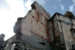 Die alte Schule des vor 92 Jahren verlassenen Dorfes Kayaköy