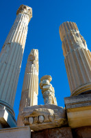 Die Säulen der Akropolis von Pergamon.